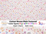 Cotton Woven Plain Textured Color Spots Digital Print Fabric - D#16 - G.k Fashion Fabrics