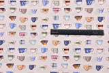 Cotton Woven Plain Textured Cups Digital Print Fabric - D#29 - G.k Fashion Fabrics
