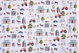 Cotton Woven Plain Textured Farm Digital Print Fabric - D#1 - G.k Fashion Fabrics