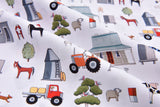 Cotton Woven Plain Textured Farm Digital Print Fabric - D#1 - G.k Fashion Fabrics
