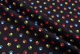 Cotton Woven Plain Textured Paw Digital Print Fabric - D#10 - G.k Fashion Fabrics