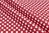 Cotton Woven Plain Textured Polka Dots Digital Print Fabric - G.k Fashion Fabrics