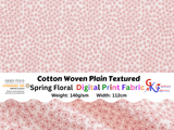 Cotton Woven Plain Textured Spring Floral Digital Print Fabric - D#33 - G.k Fashion Fabrics
