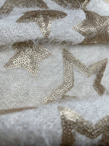Cozy Knit Fur with Star Sequin Fabric - G.k Fashion Fabrics