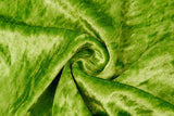 Crushed Velvet fabric, Panne Velour Fabric, 100% Polyester Velvet - G.k Fashion Fabrics Lime - 009 / Price per Half Yard fabric