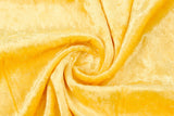 Crushed Velvet fabric, Panne Velour Fabric, 100% Polyester Velvet - G.k Fashion Fabrics Yellow -048 / Price per Half Yard fabric