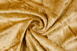 Crushed Velvet fabric, Panne Velour Fabric, 100% Polyester Velvet - G.k Fashion Fabrics Gold- 007 / Price per Half Yard fabric