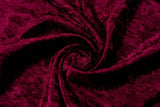 Crushed Velvet fabric, Panne Velour Fabric, 100% Polyester Velvet - G.k Fashion Fabrics Maroon- 058 / Price per Half Yard fabric