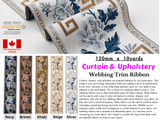 Curtain & Upholstery Webbing Trim Ribbon 120mm , 10yards Pack - G.k Fashion Fabrics