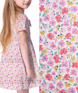 Cute Vintage Style Flowers Print - Washed 100% Cotton Poplin - 8099 - G.k Fashion Fabrics cotton poplin