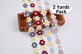 Daisy Flower Crochet Lace Trim - Gk - 8 - 2 Yards Pack - G.k Fashion Fabrics