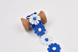 Daisy Flower Pattern Embroidery Lace Trim / 2 yards / packet - G.k Fashion Fabrics