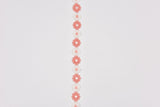Daisy Flower Pattern Embroidery Lace Trim / 2 yards / packet - G.k Fashion Fabrics Rose Pink