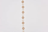 Daisy Flower Pattern Embroidery Lace Trim / 2 yards / packet - G.k Fashion Fabrics Beige