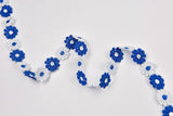 Daisy Flower Pattern Embroidery Lace Trim / 2 yards / packet - G.k Fashion Fabrics Royal