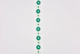 Daisy Flower Pattern Embroidery Lace Trim / 2 yards / packet - G.k Fashion Fabrics Green