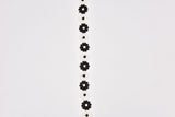 Daisy Flower Pattern Embroidery Lace Trim / 2 yards / packet - G.k Fashion Fabrics Black