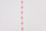 Daisy Flower Pattern Embroidery Lace Trim / 2 yards / packet - G.k Fashion Fabrics Soft Pink