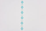 Daisy Flower Pattern Embroidery Lace Trim / 2 yards / packet - G.k Fashion Fabrics Sky