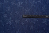 Denim Chambray Stars Embossed Fabric GH002 - G.k Fashion Fabrics denim