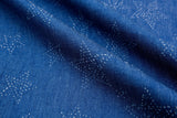 Denim Chambray Stars Embossed Fabric GH002 - G.k Fashion Fabrics denim