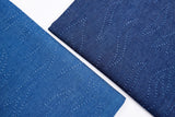Denim Chambray Zig Zag Embossed Fabric GH006 - G.k Fashion Fabrics denim