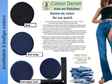 Denim Patches Patch (2 Pieces Pack) Iron on , Sew on, Embroidered patches. - GK 84 - G.k Fashion Fabrics
