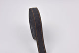 Denim Webbing With side stitches - G.k Fashion Fabrics Black / 16 mm / Price Per Half Yard