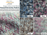 Designer Crochet stretchy blend tweed, Italian bouclette fabric - G.k Fashion Fabrics