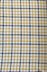 Designer Printed Yellow Plaid Wool Fabric - G.k Fashion Fabrics fabric