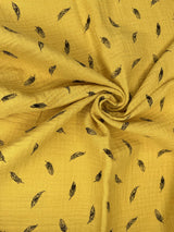 Double Gauze Feather Print - G.k Fashion Fabrics