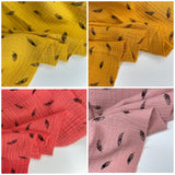 Double Gauze Feather Print - G.k Fashion Fabrics