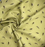 Double Gauze Feather Print - G.k Fashion Fabrics