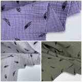 Double Gauze Feather Print - G.k Fashion Fabrics