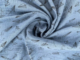 Double Gauze Paper Planes Print Fabric - G.k Fashion Fabrics double gauze