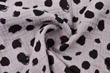 Double Gauze Splash Dots Print Fabric - G.k Fashion Fabrics Silver grey - 102183 / Price per Half Yard double gauze