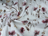 Double layered gauze muslin digital flowers print - G.k Fashion Fabrics
