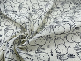Double layered gauze muslin fabric with elephant print - G.k Fashion Fabrics fabric