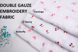 Double layered gauze muslin fabric with embroidery - G.k Fashion Fabrics