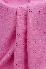 Double Layered Gauze Muslin Fabric With Embroidery - G.k Fashion Fabrics