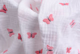 Double layered gauze muslin fabric with embroidery - G.k Fashion Fabrics