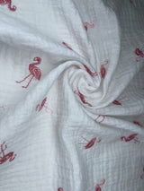 Double layered gauze muslin fabric with embroidery - G.k Fashion Fabrics