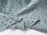 Double Layered Gauze Muslin Fabric With Hearts Print - G.k Fashion Fabrics fabric