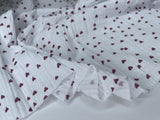 Double Layered Gauze Muslin Fabric With Hearts Print - G.k Fashion Fabrics fabric