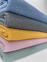 Double layered gauze muslin fabric with stone drops - G.k Fashion Fabrics fabric