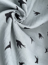 Double layered gauze muslin fabric with swallow print - G.k Fashion Fabrics fabric