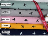 Double layered gauze muslin fabric with swallow print - G.k Fashion Fabrics fabric