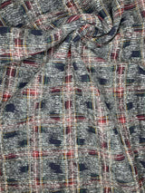 Double Sided Bonded Thick Woolen Blended Plaid Fabric - 6058 - G.k Fashion Fabrics