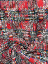 Double Sided Bonded Thick Woolen Blended Plaid Fabric - 6058 - G.k Fashion Fabrics