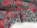 Double Sided Bonded Thick Woolen Blended Plaid Fabric - 6058 - G.k Fashion Fabrics